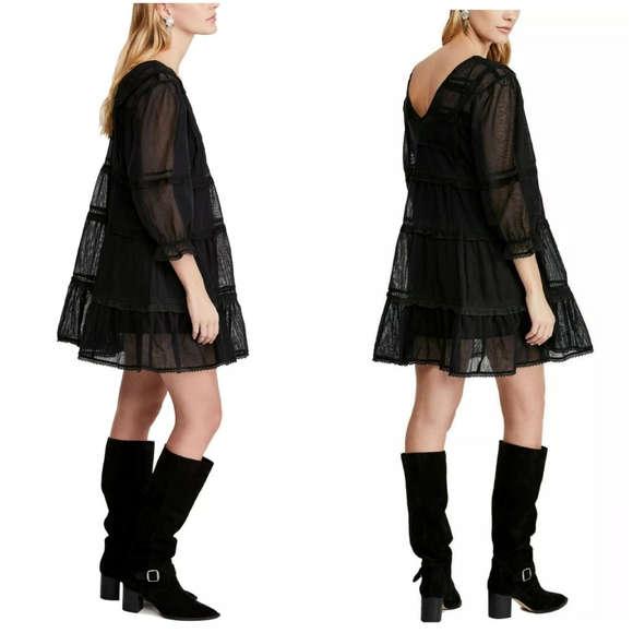 Free People Berline Mesh Trapeze Mini Dress - Picture 2 of 10